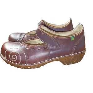 El Naturalista Soft Leather Mary Jane’s Yggdrasil N095 Brown EU size 39